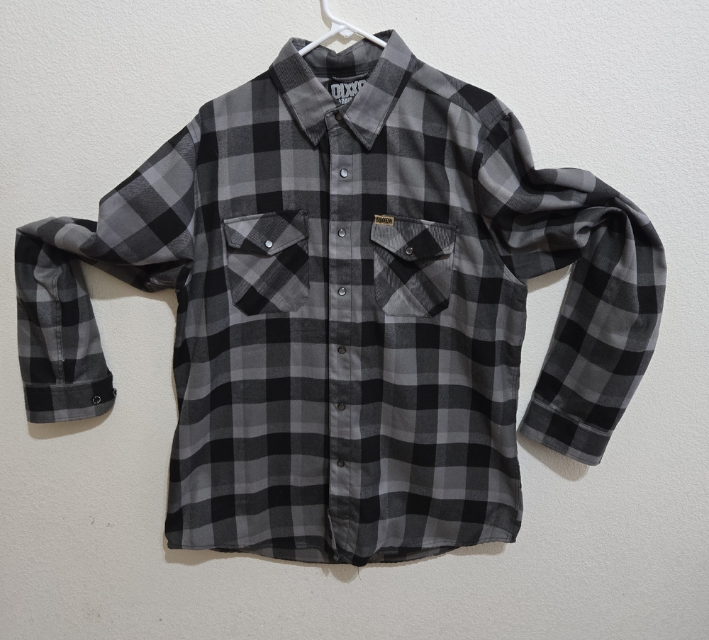 DIXXON 1911 Black and Gray Checkered Men's Shirt